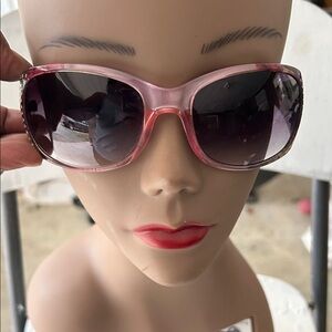Women's Pink Gradient Oversized Sunglasses